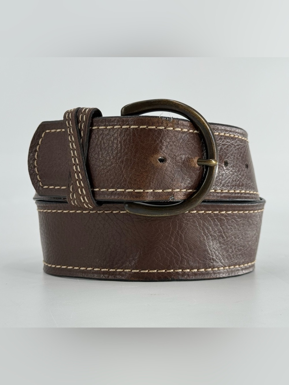 Candie’s Y2K Vintage Wide Brown Leather Belt M